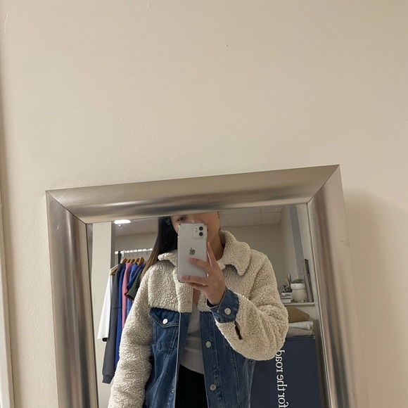 Topshop Denim Sherpa - Picture 2 of 2